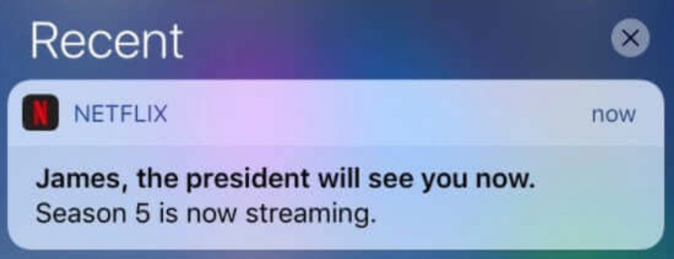 netflix push notification