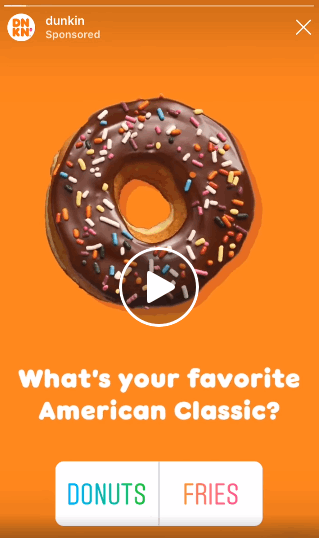 dunkin step up their social media strategy game with interactive poll