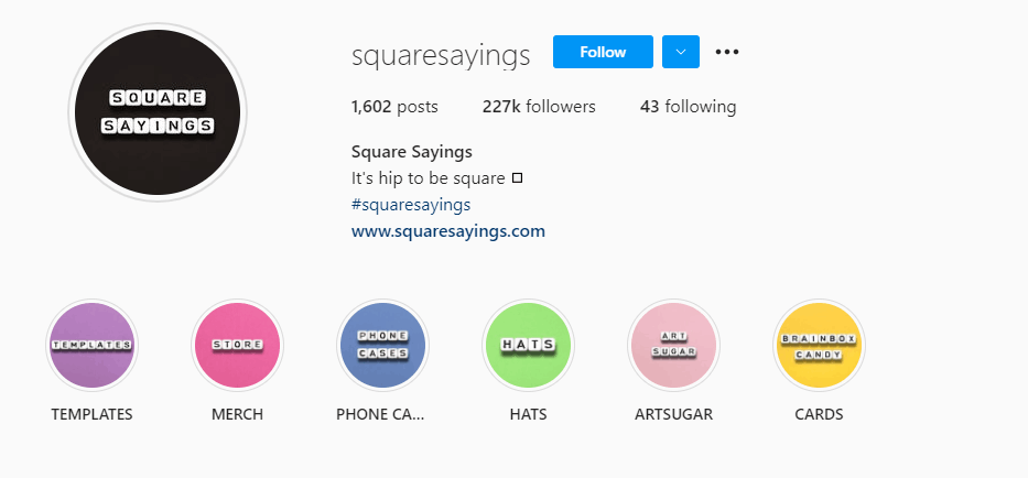 squaresayings is being consistent with their social media game strategy